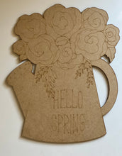 Load image into Gallery viewer, Cut and Traced Hello Spring Watering Can