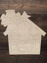 Load image into Gallery viewer, Cut and Traced Nativity Scene