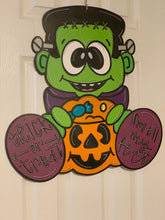 Load image into Gallery viewer, Cut and Traced Trick or Treat Frankenstein