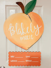 Load image into Gallery viewer, Peach Nursery Sign
