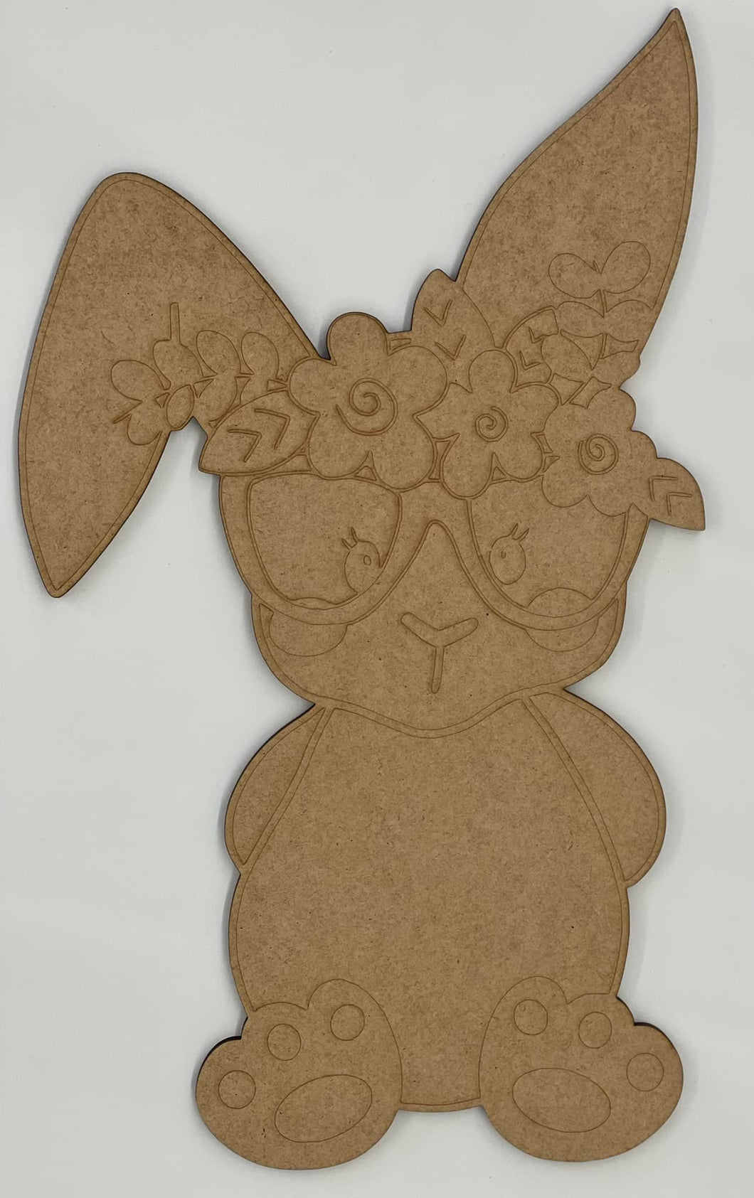Cut and Traced Bunny with Glasses