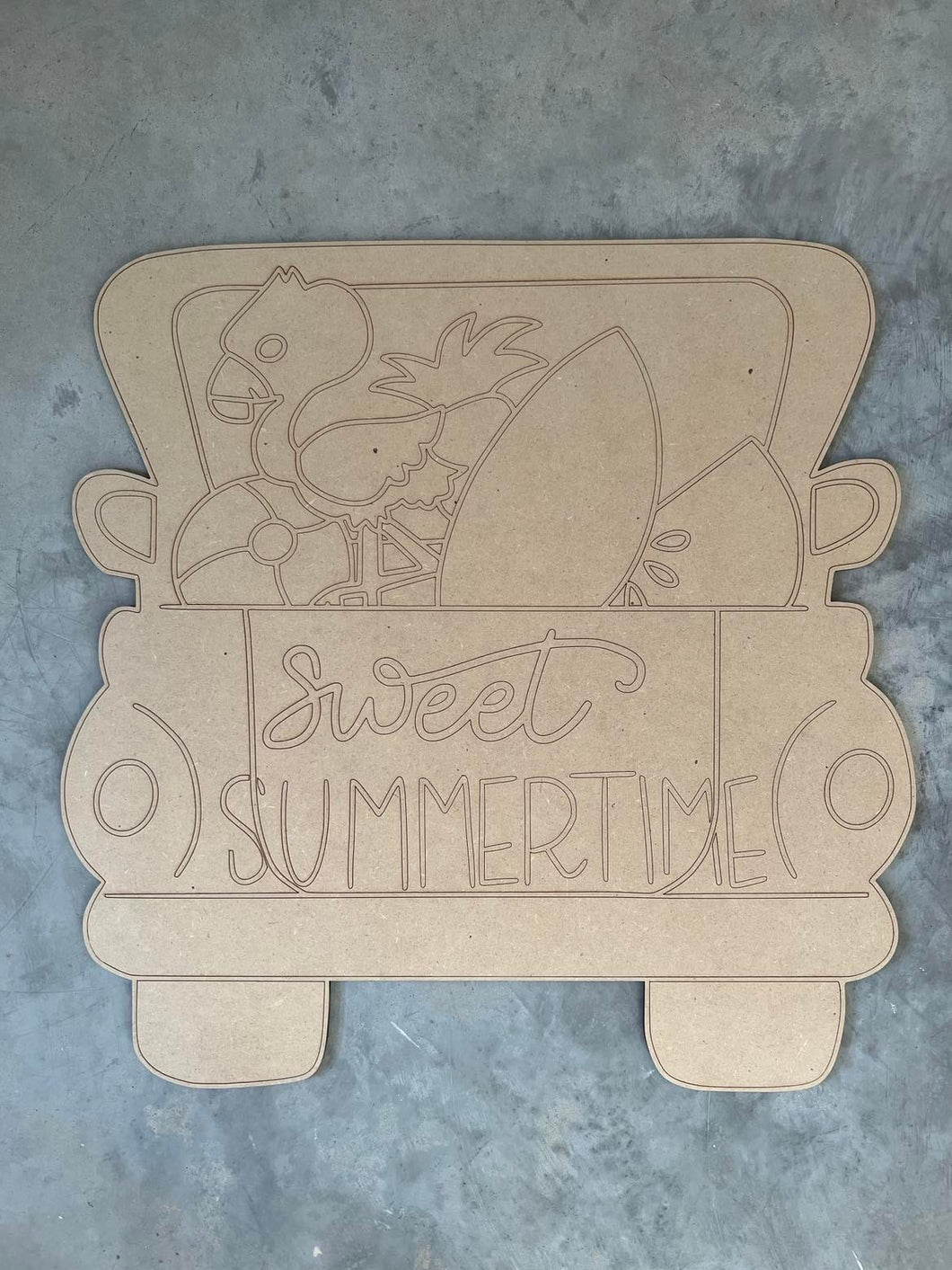 Cut and Traced Sweet Summertime Back of Truck
