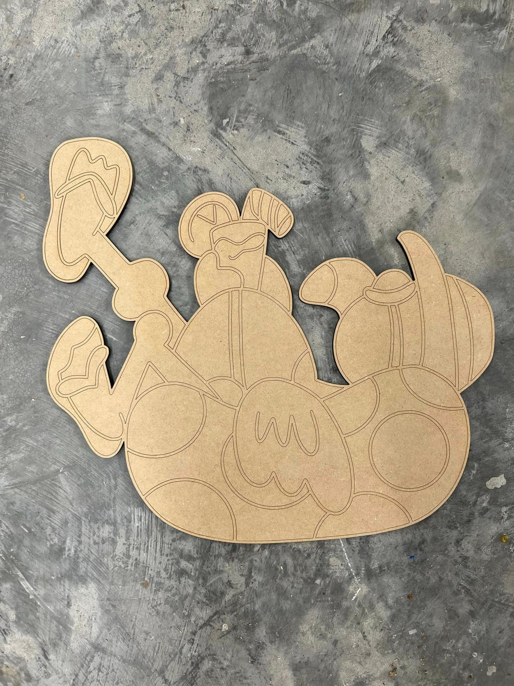 Cut and Traced Flamingo In a Pool Float