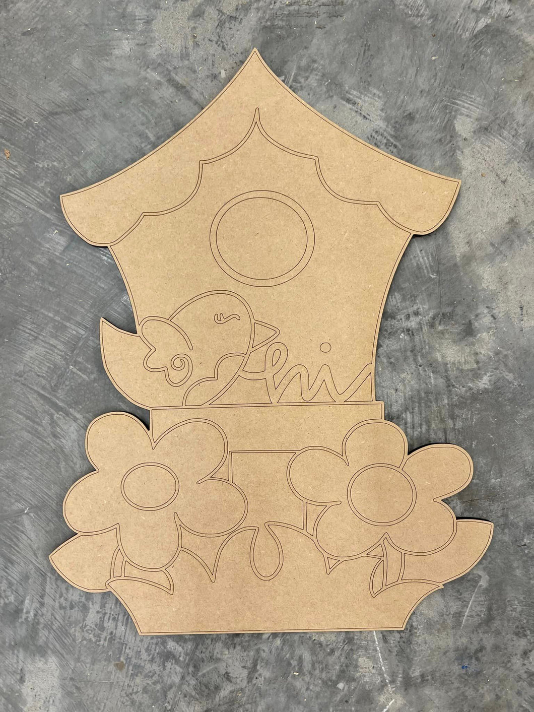 Cut and Traced Hi Birdhouse