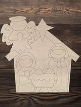 Load image into Gallery viewer, Cut and Traced Nativity Scene
