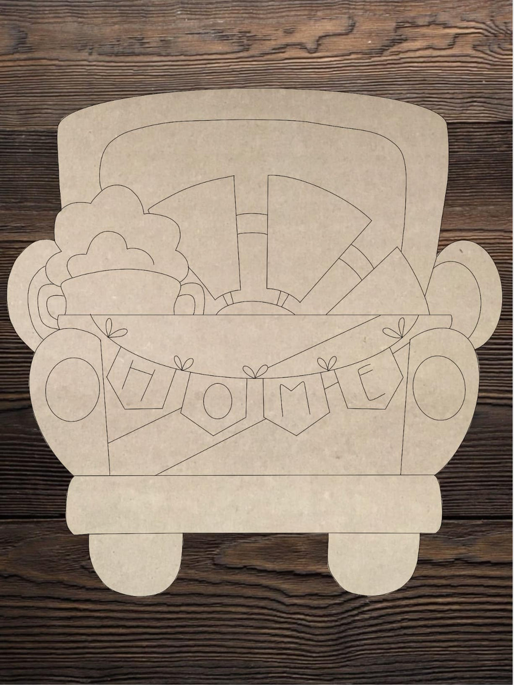 Cut and Traced Windmill Farmhouse Truck