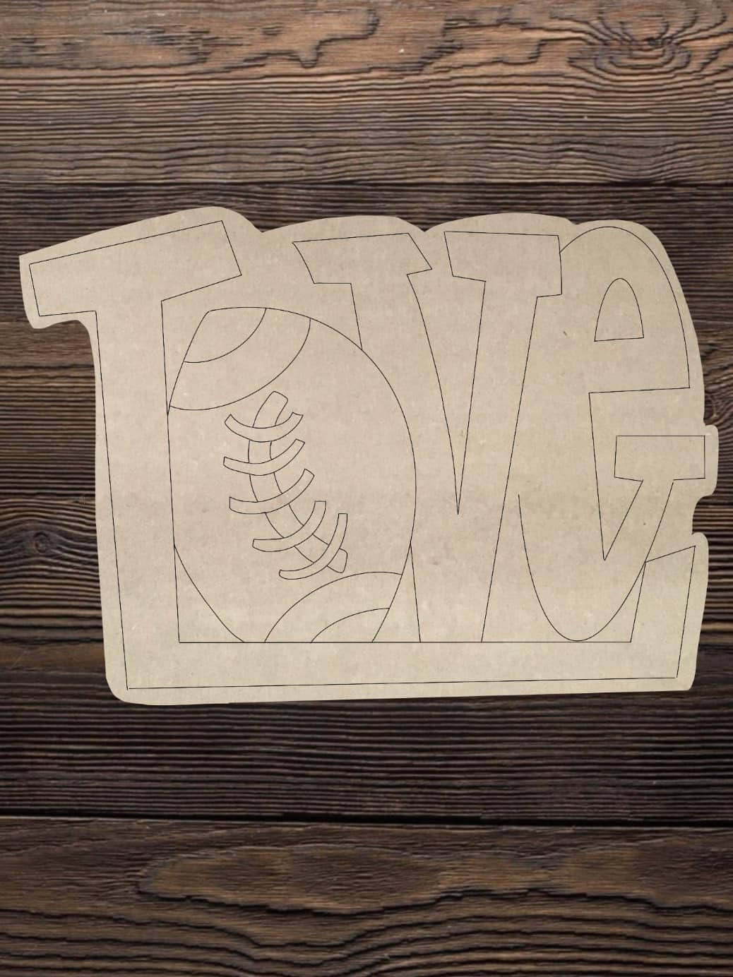 Cut and Traced Love Football