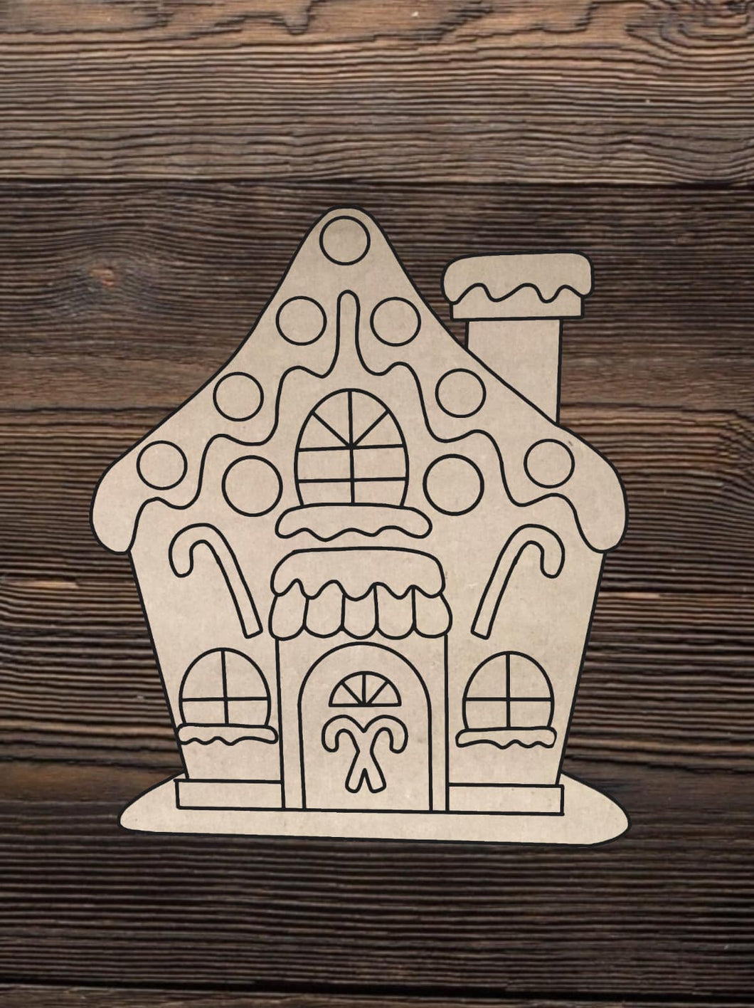 Cut and Traced Gingerbread House
