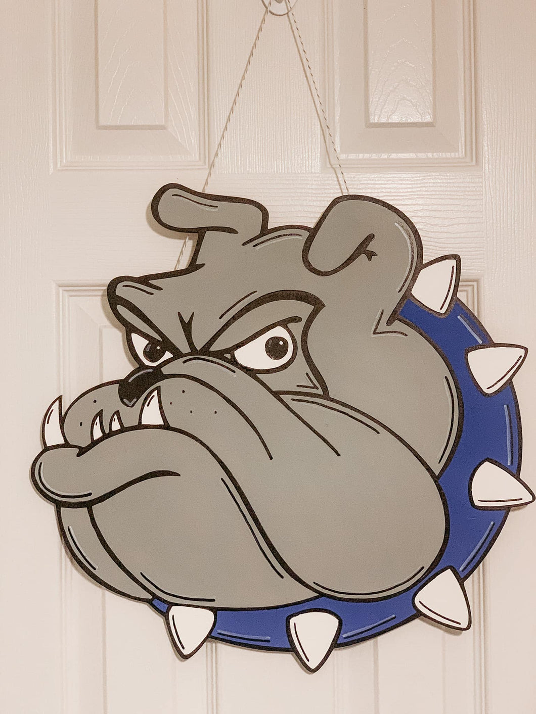 Bulldogs Painted Door Hanger