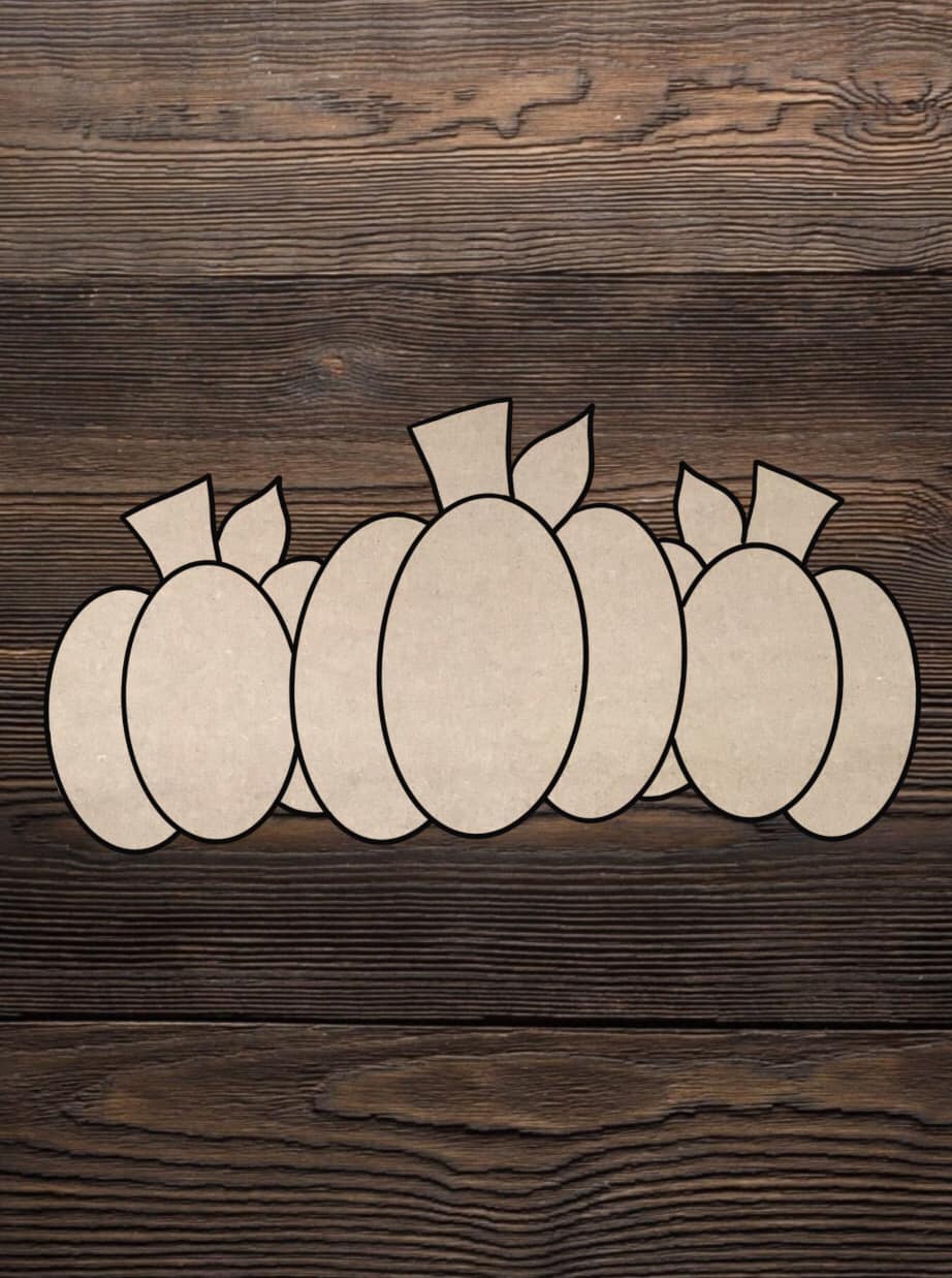 Cut and Traced Row of Pumpkins
