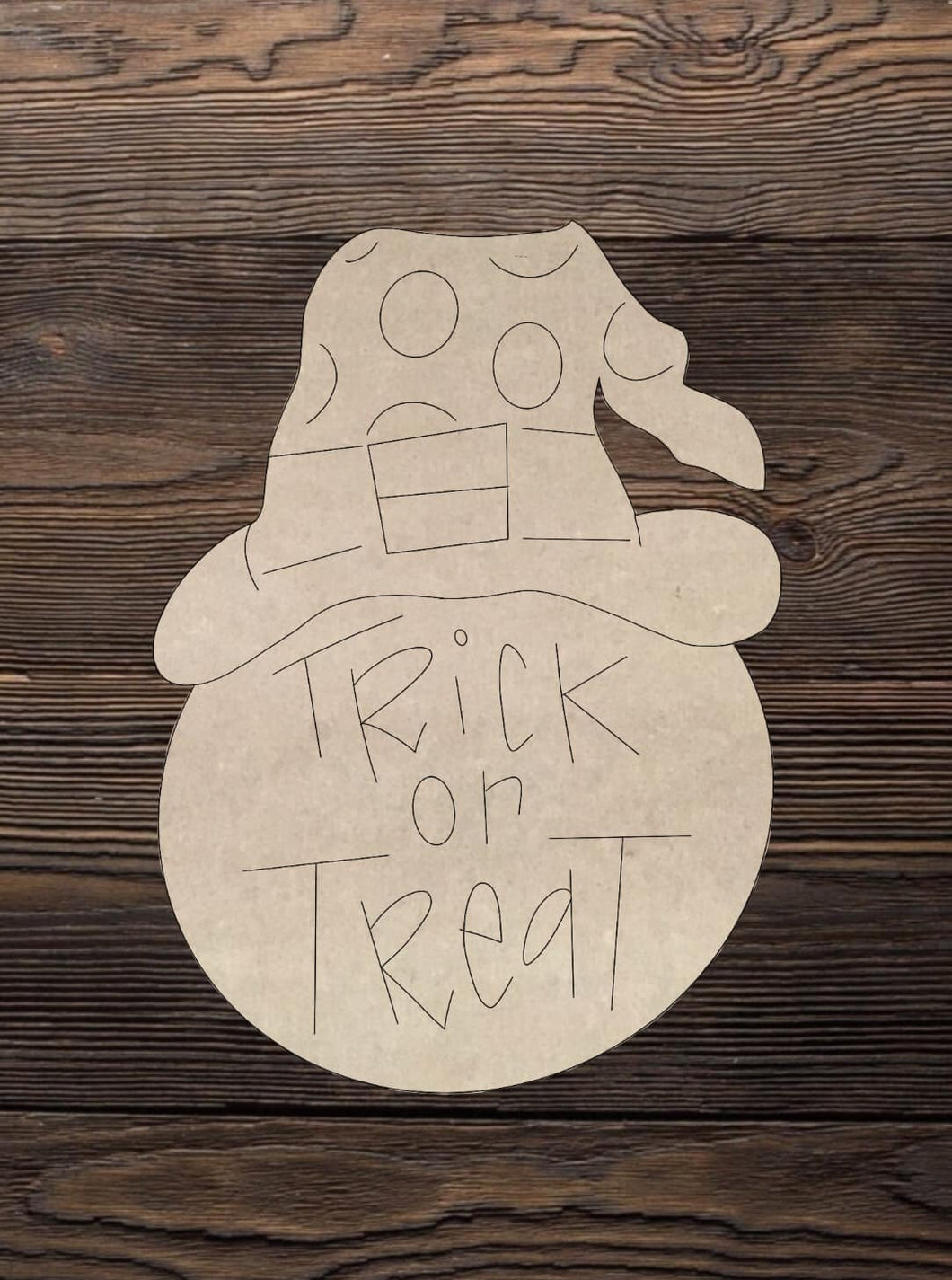 Cut and Traced Trick or Treat Witch Hat