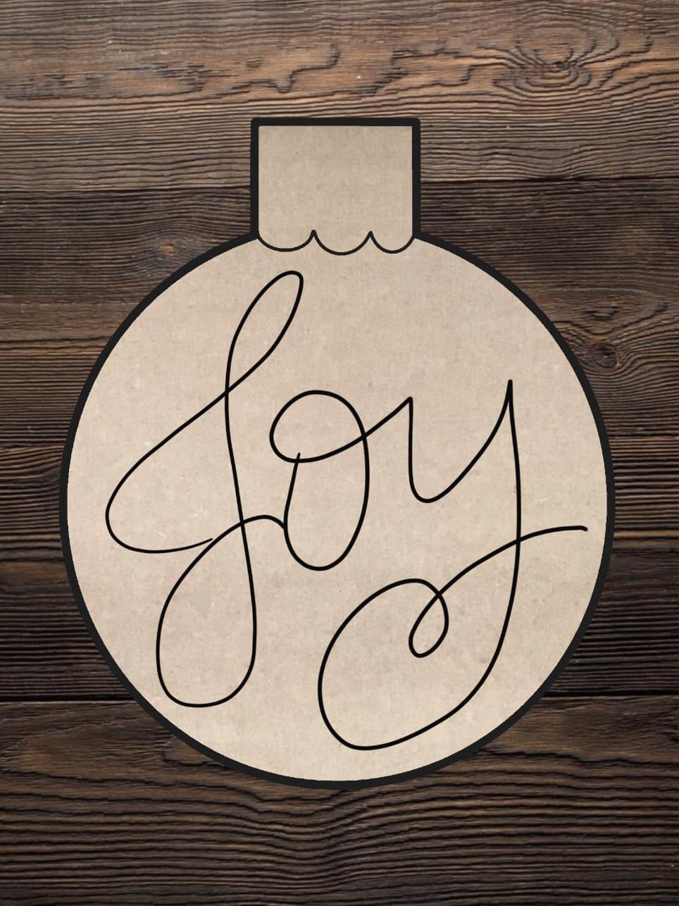 Cut and Traced Joy Ornament