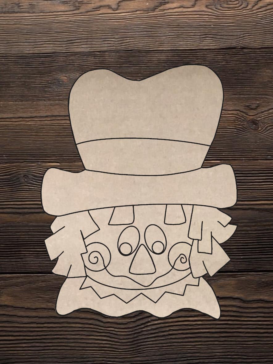 Cut and Traced Scarecrow Face