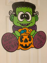 Load image into Gallery viewer, Cut and Traced Trick or Treat Frankenstein
