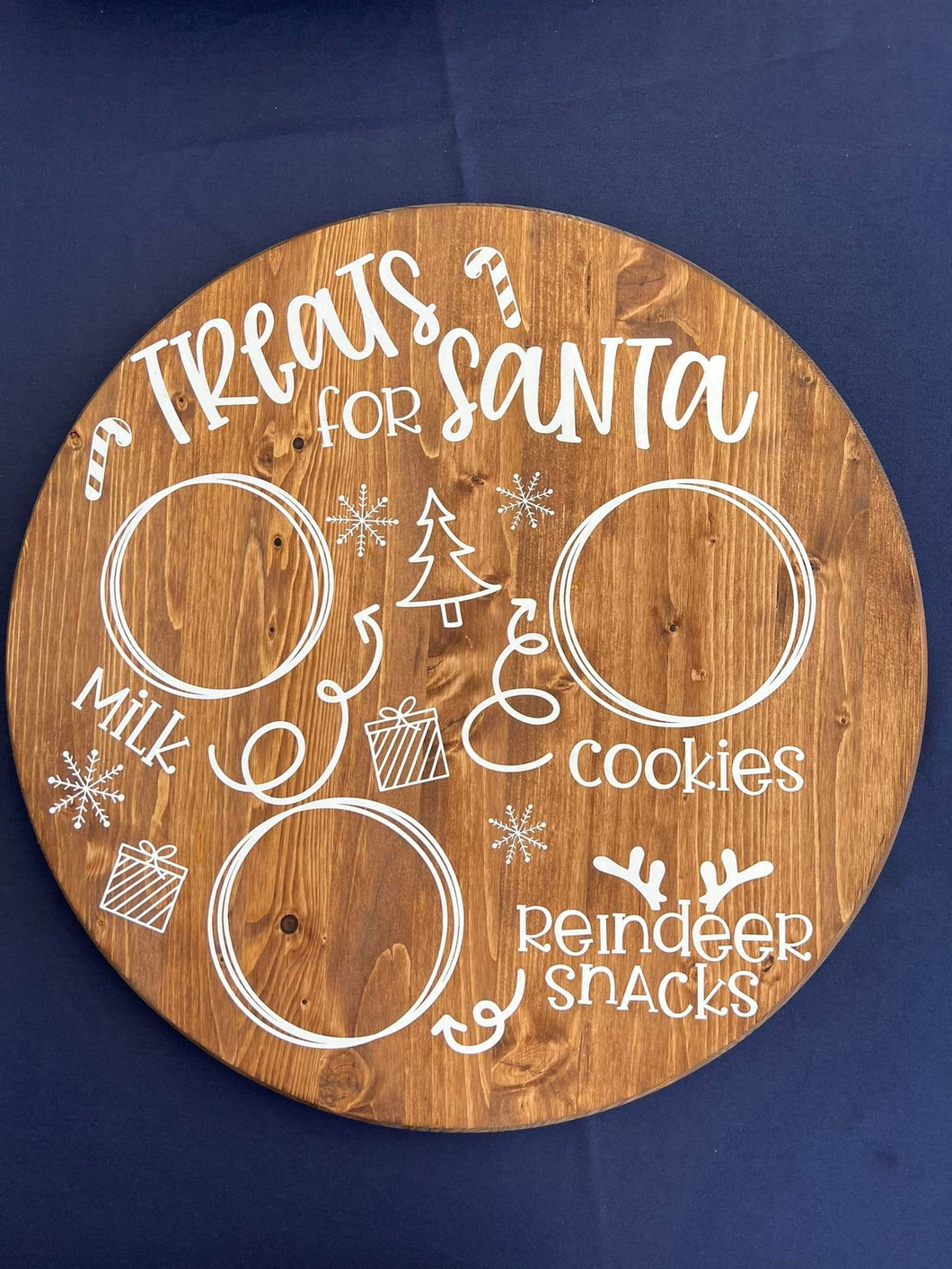 Light Stain Santa Tray