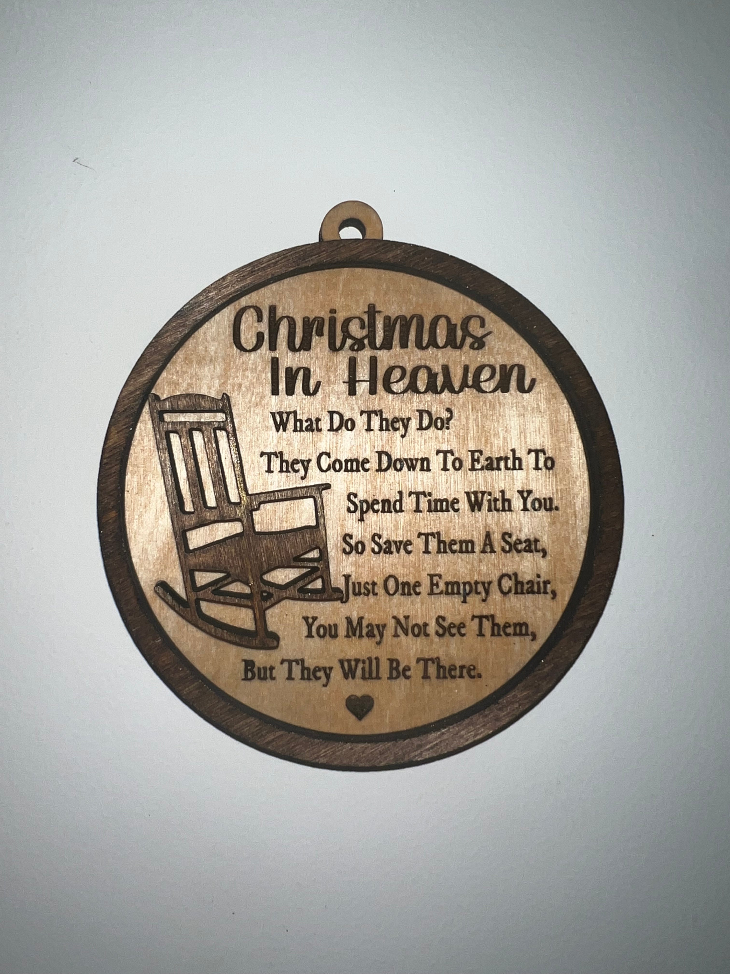 Christmas in Heaven Ornament – Legacy Creations Custom Woodworks