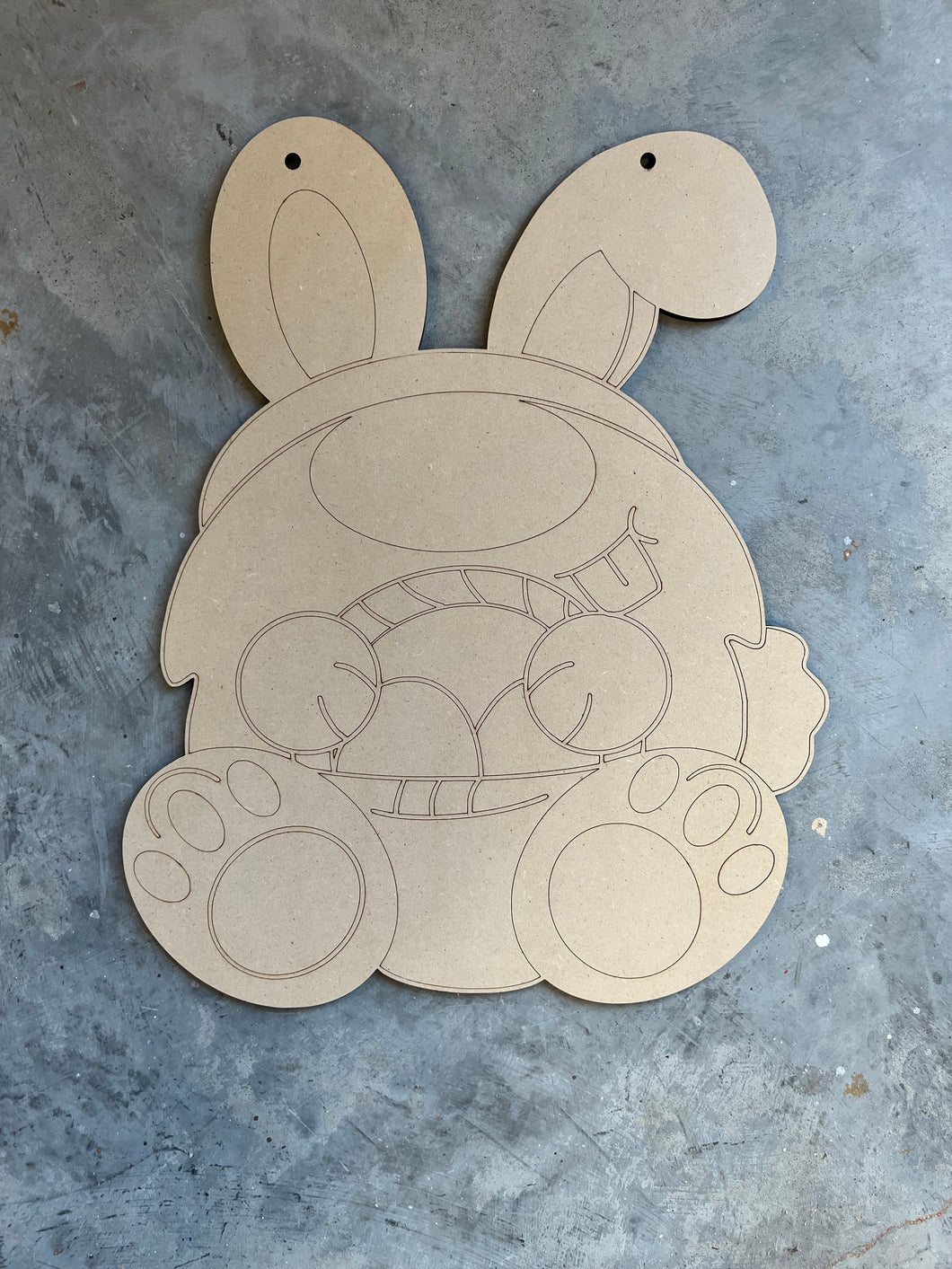 Cut and Traced Gnome Easter Bunny