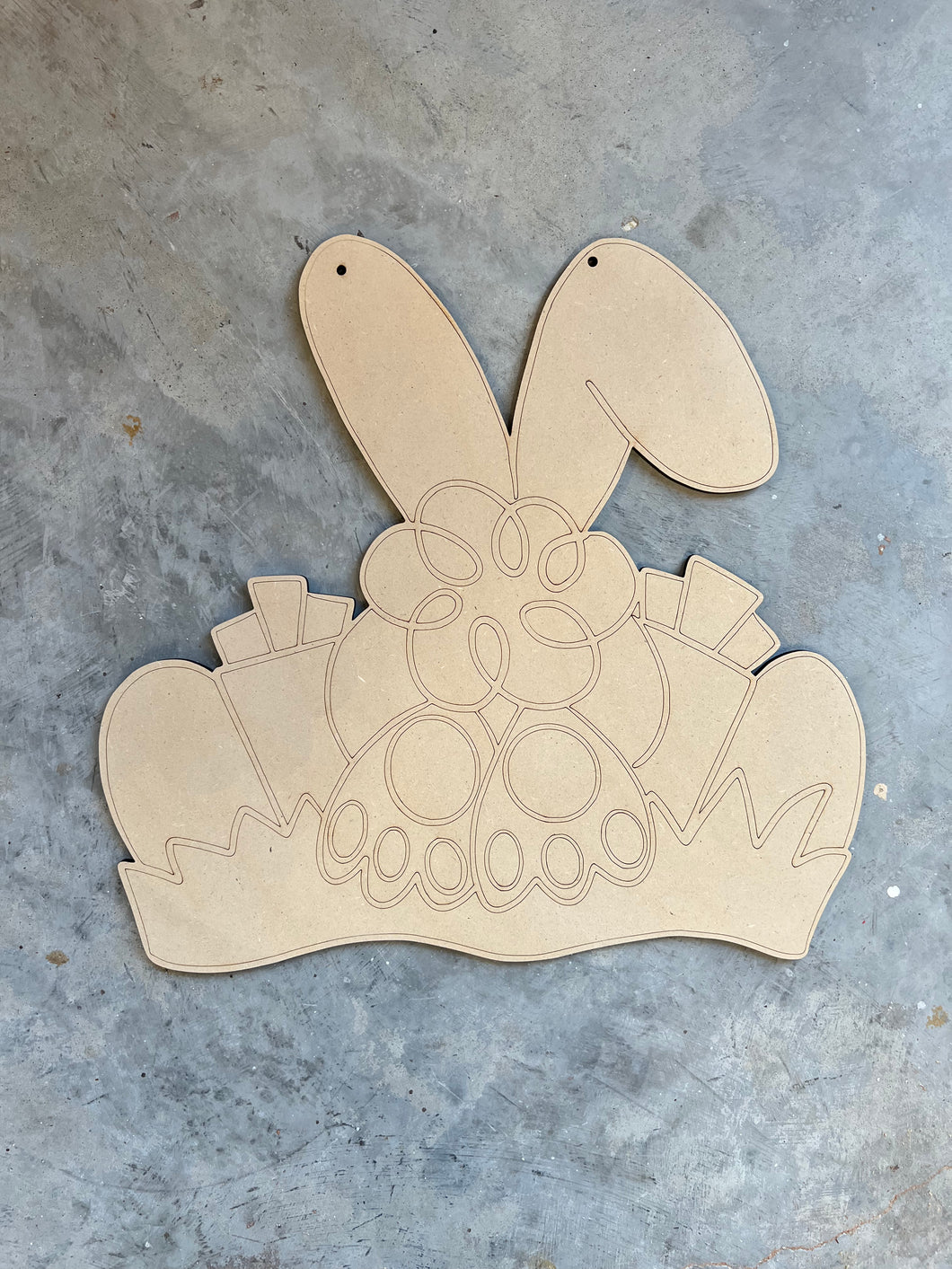 Cut and Traced Bunny Butt with Carrots