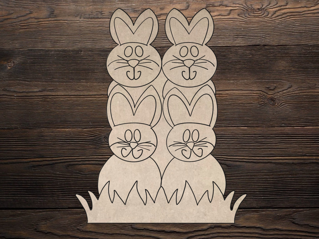 Easter Bunnies Family Cut and Traced Door Hanger