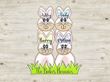 Load image into Gallery viewer, Easter Bunnies Family Cut and Traced Door Hanger
