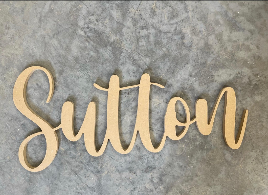 Custom Name Cutout