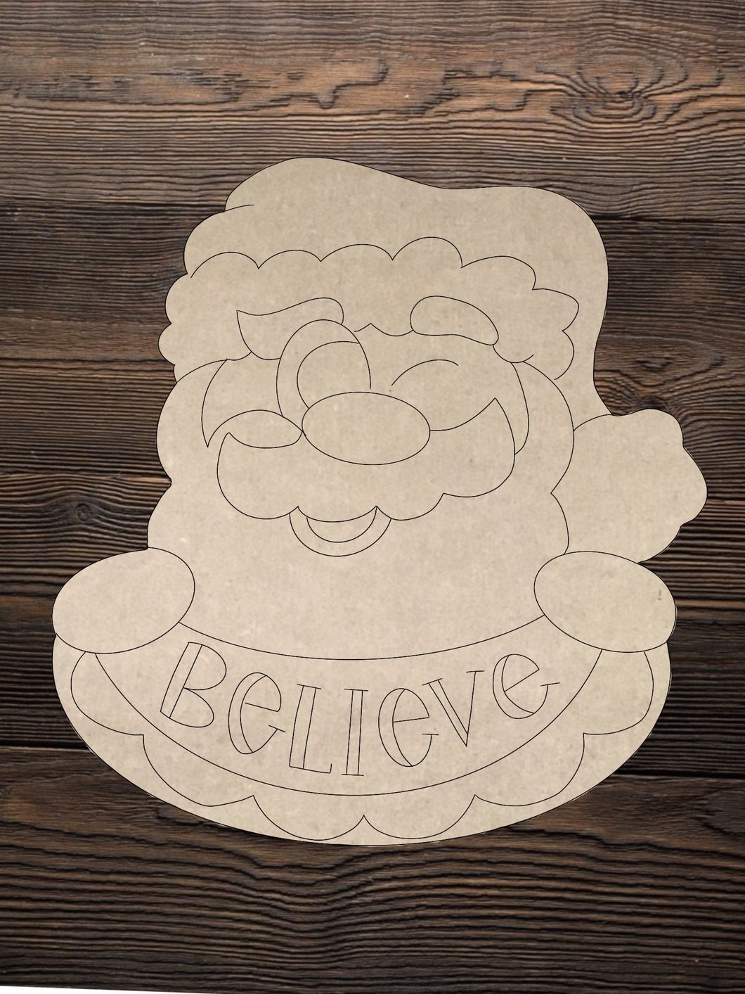 Cut and Traced Believe Santa