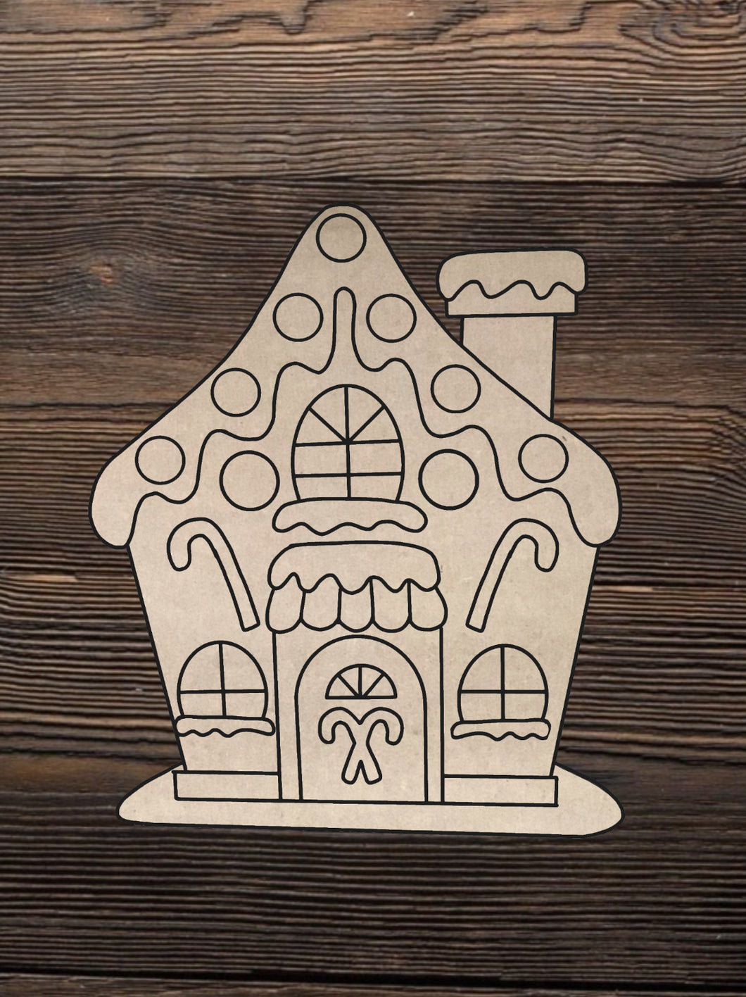 Cut and Traced Gingerbread House Ornament